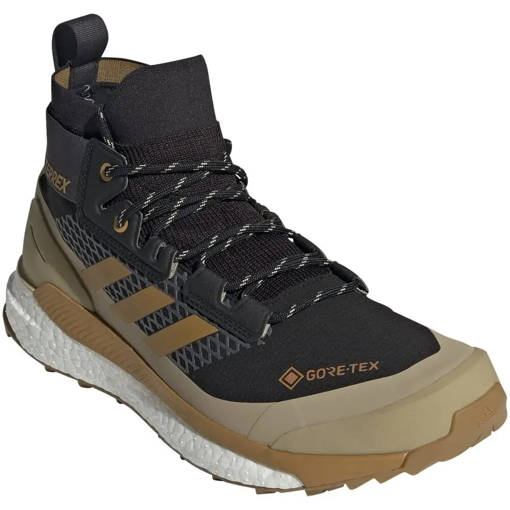 ADIDAS MEN'S TERREX FREE HIKER GORE- CORE BLACK/MESA/BEIGE TONE - 8.5